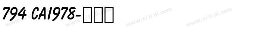 794 CAI978字体转换